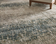 Richmond Modern Abstract, Ivory/Blue/Green