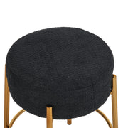 Round Bar Stools (Set of 2), Contemporary Upholstered Dining Stools For Kitchens, Coffee Shops And Bar Stores - Legs