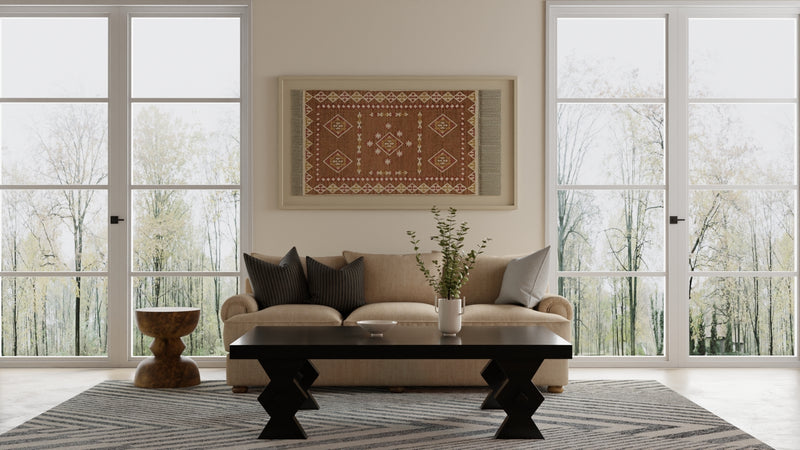 Wallace Modern Geometric, Gray/Ivory