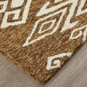 Wallace Transitional Medallion, Brown/White