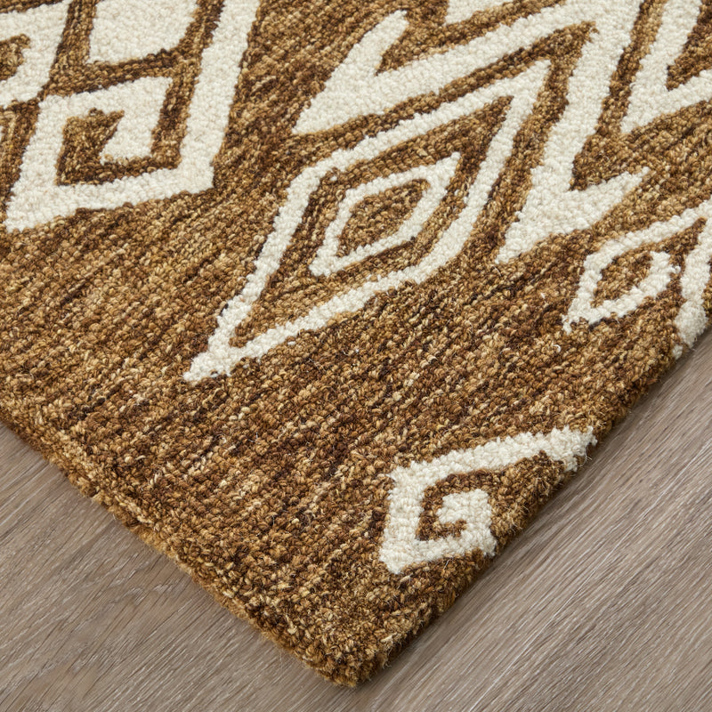Wallace Transitional Medallion, Brown/White