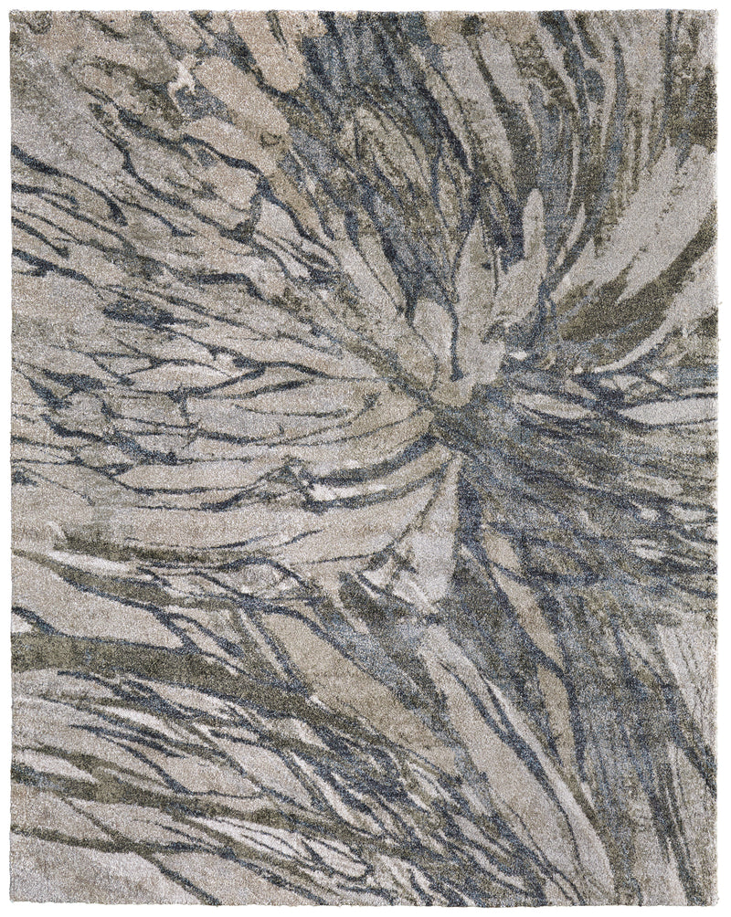Skyview Modern Abstract, Gray/Green/Ivory