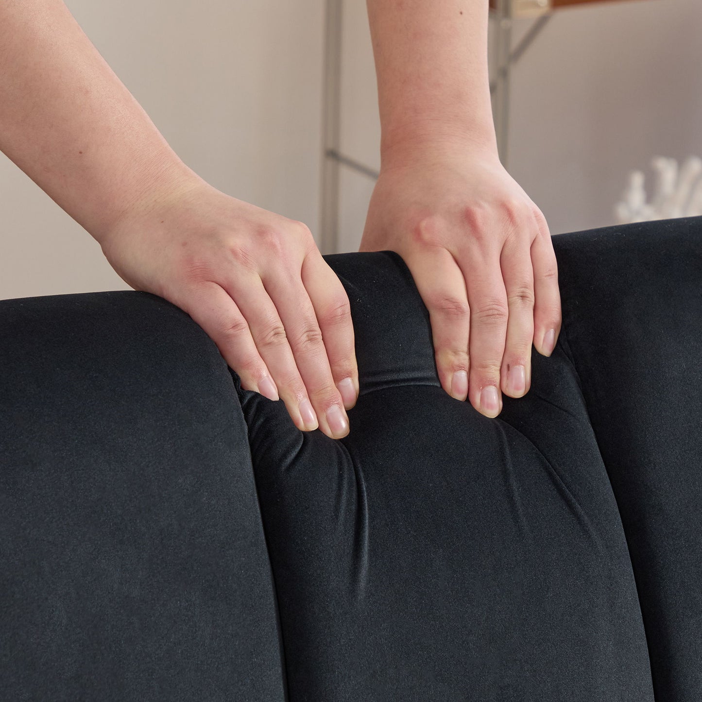 Upholstered Armless Chair For Living Room