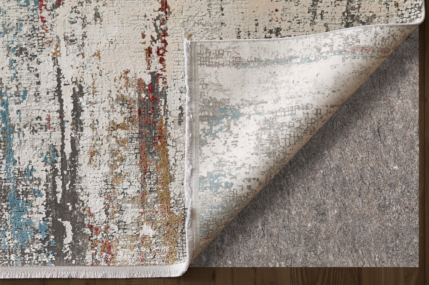Cadiz Modern Abstract, Gray/Red/Blue