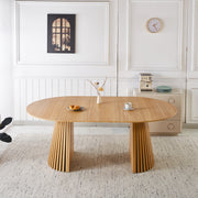 1+4,5pieces dining set, Table metal leg Mid-century Dining Table for 4-6 people With MDF Table Top, Pedestal Dining Table, End Table Leisure Coffee Table