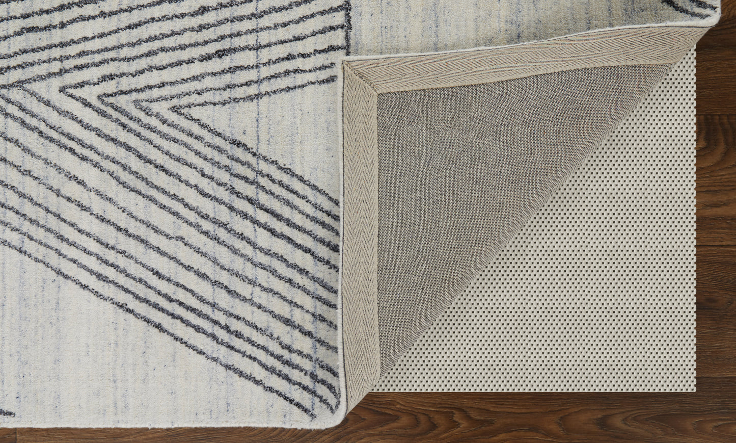 Whitton Modern Abstract, Ivory/Black
