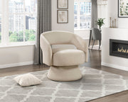 Modern Luxury Swivel Accent Chair 1pc Taupe Velvet Upholstery Solid Wood Stylish Home Furniture