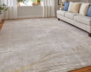 Waldor Modern Abstract, Taupe/Brown/Silver
