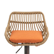 Modern Swivel Bar Stools Adjustable Counter Chairs With Footrest (Set of 2)