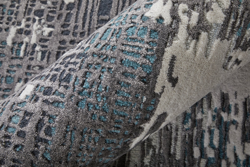 Zarah Modern Abstract, Ivory/Gray/Blue