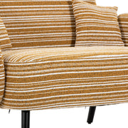Modern style two-seater sofa with ultra-comfortable armrests, armrest pillows, and storage pockets, deep-seated two-seater sofa, comfortable modern sofa for bedroom, small spaces, apartments, and offi