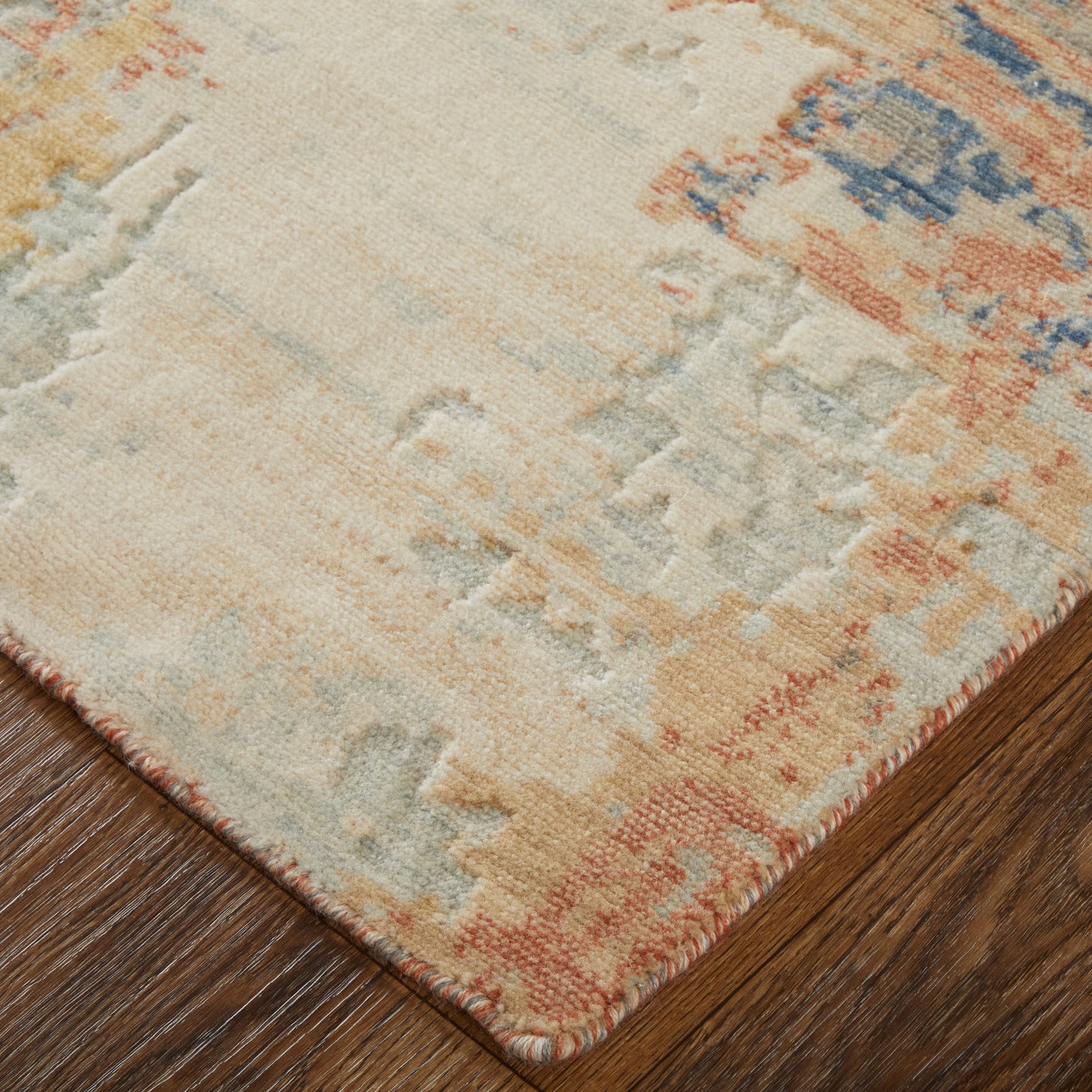 Jaxson Modern Abstract, Gray/Orange/Ivory