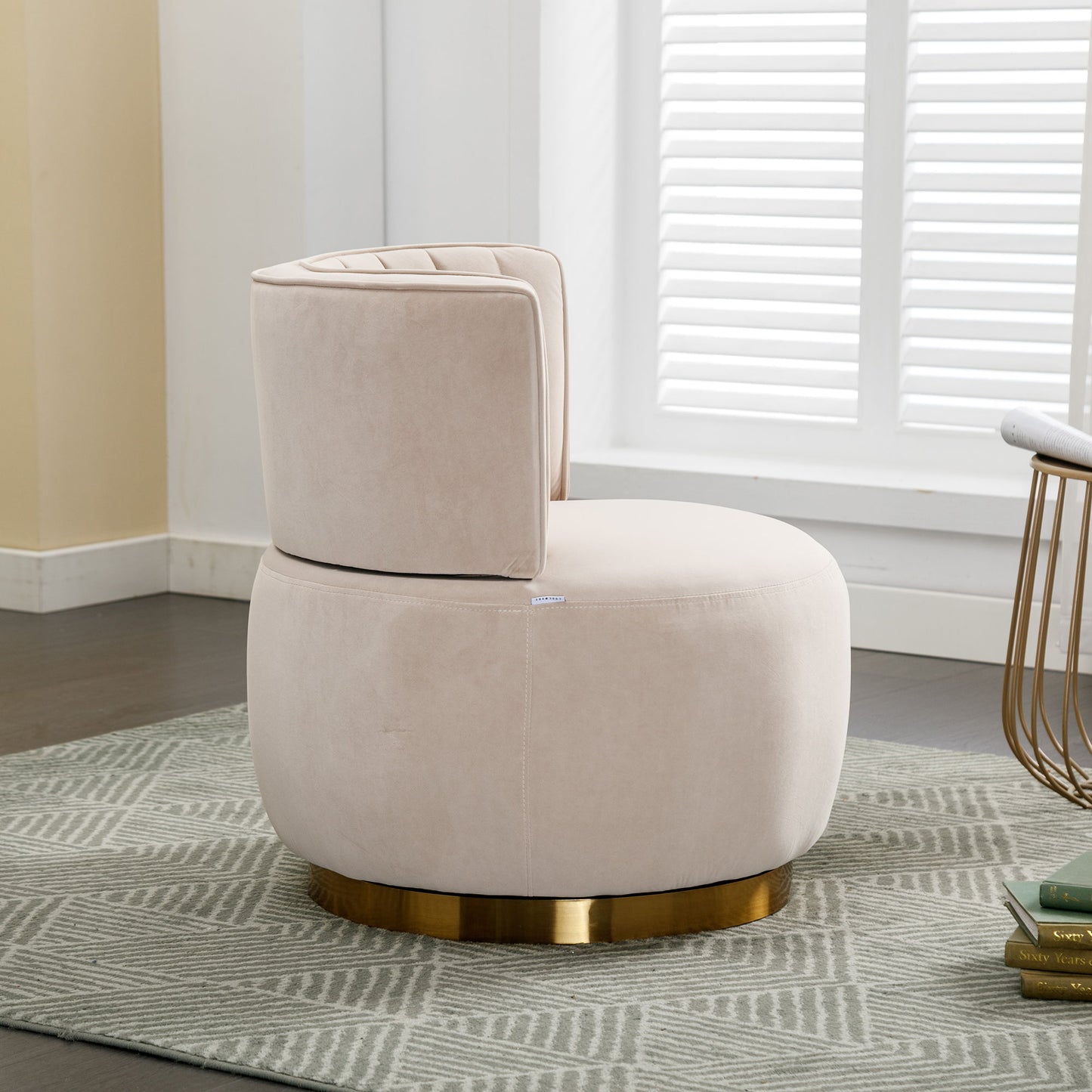 360 Degree Swivel Cuddle Barrel Accent Sofa Chair