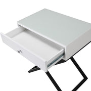 Koda - End Side Table Nightstand, Drawer And Cross Base