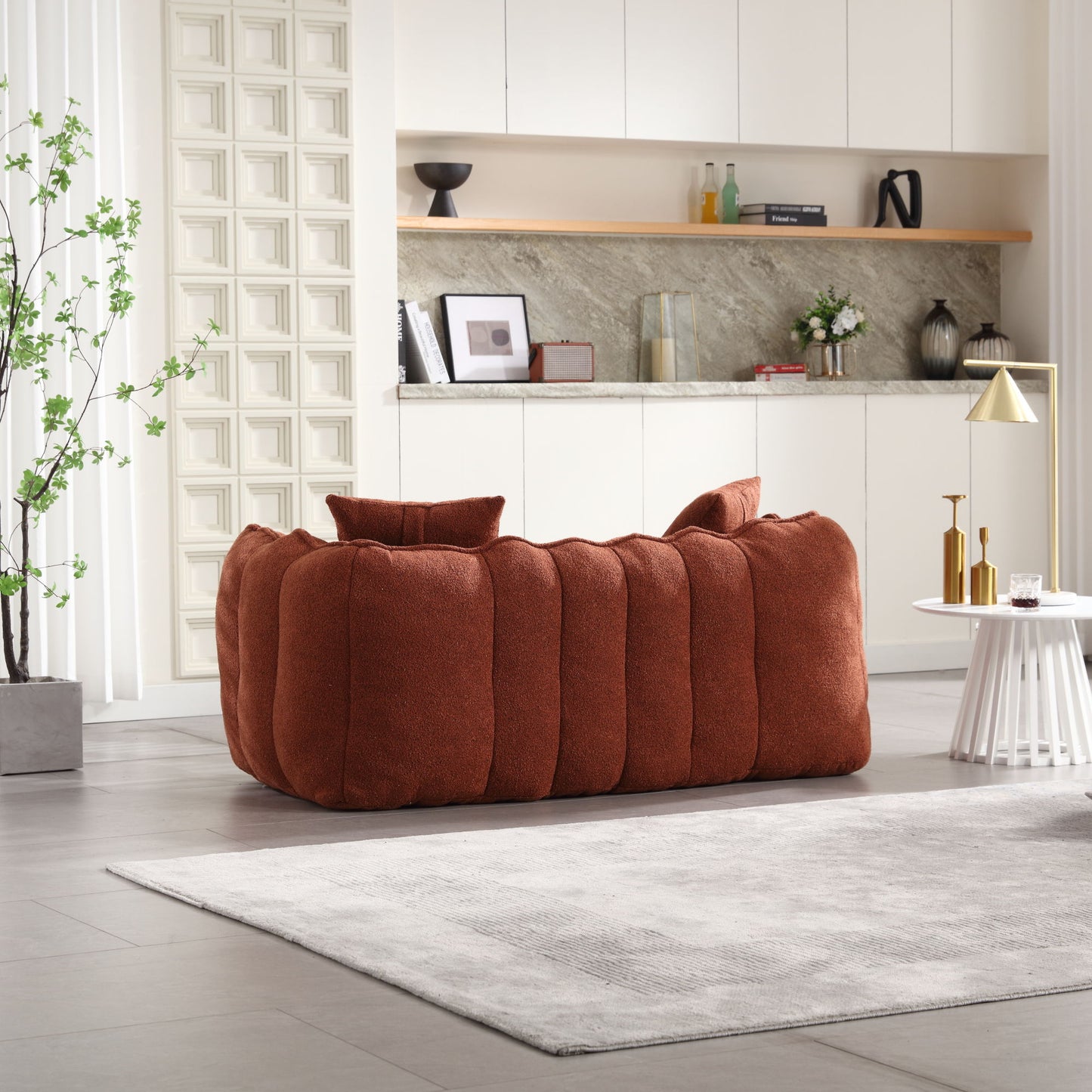 Cozy Beanbag Chair With High Resilience Foam Core For 2