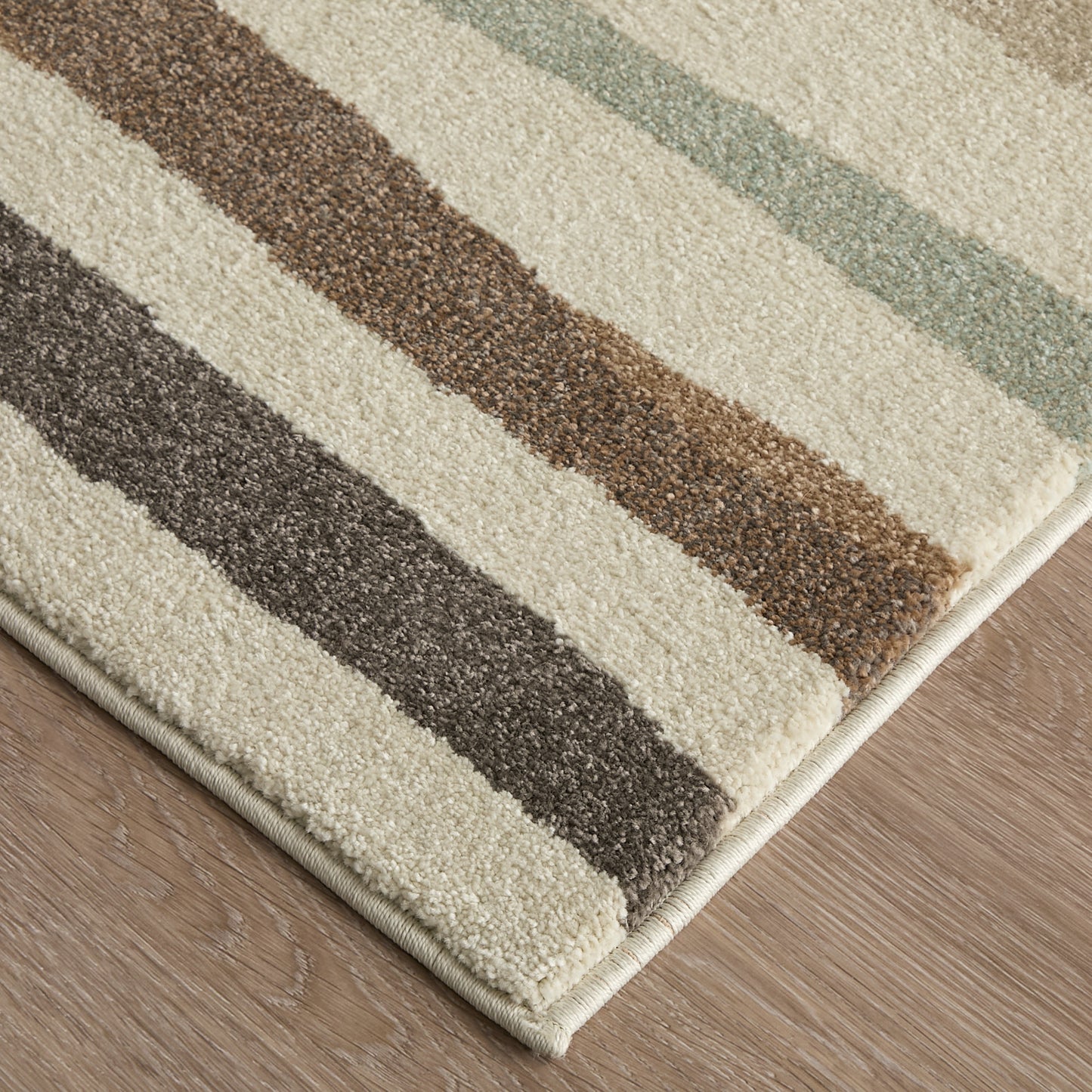 Eden Modern Abstract, Ivory/Brown/Blue