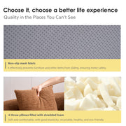 Compression Sponge Sofa Orange Curved Modular Sectional, 30D High-Density Chenille Sleeper Couch for Apartment, Living Room,110'L