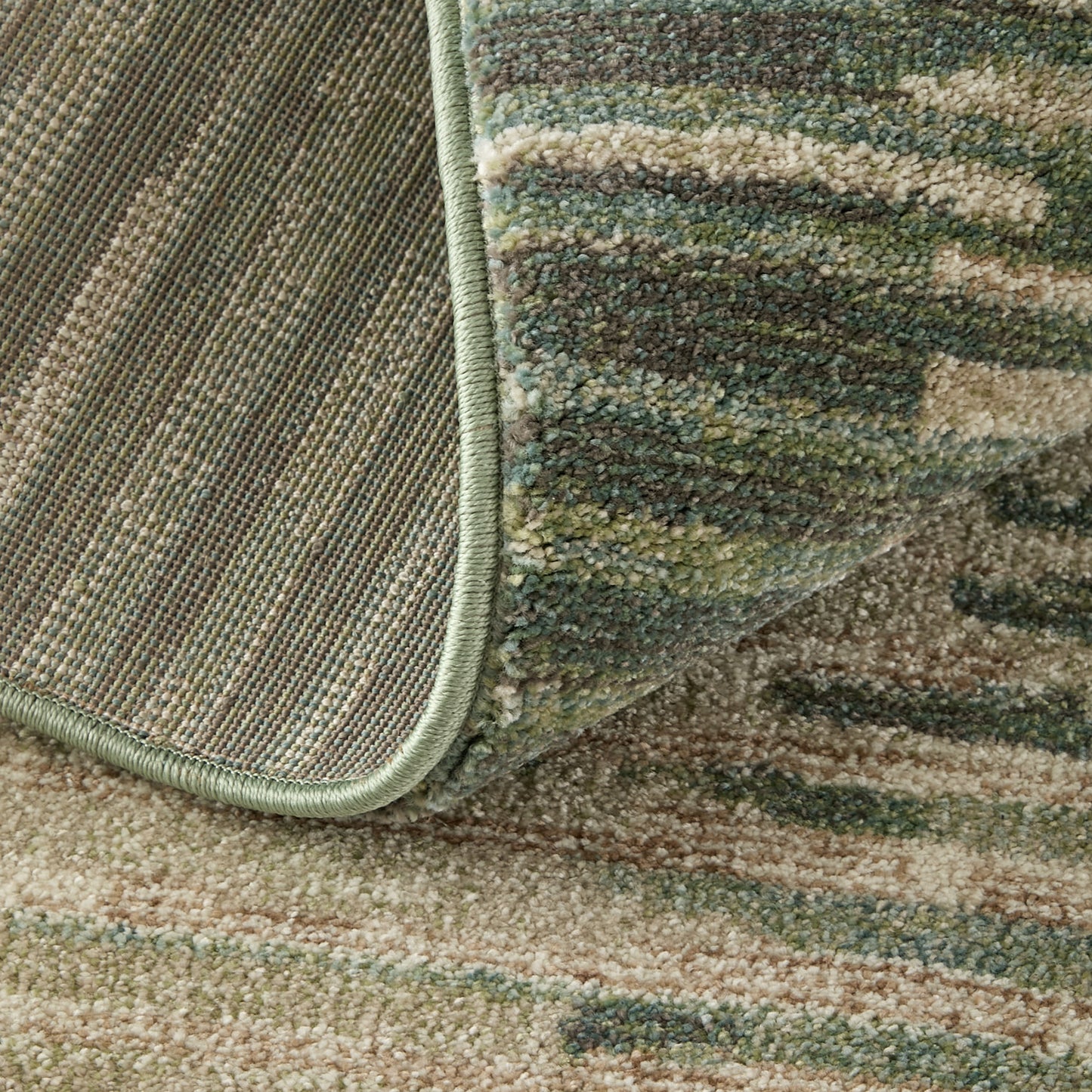 Eden Modern Abstract, Green/Ivory/Brown