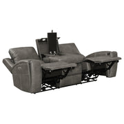 Boyce Charcoal 2-piece Triple Power Reclining Sofa Set