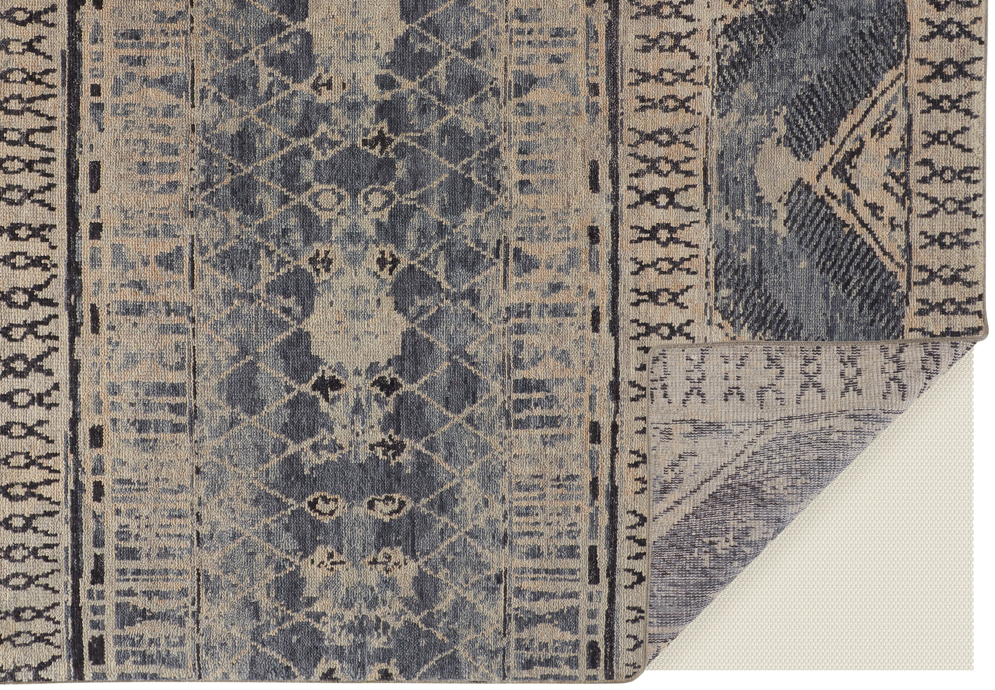 Palomar Transitional Trellis & Lattice, Blue/Gray/Ivory