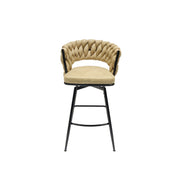 Bar Stool 360 Swivel With Back Footrest