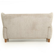 Nordic Chair Laid-back Style loveseats 58 inches - chenille Fabric Sofa Chair, Decorative Sofa, Curved Backrest,  Living Room  Study  Leisure Room ,Camel