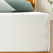 MADE IN US 10' King Size Green Tea Memory Foam Mattress in Box, Fiberglass Free, White(Bed not included)