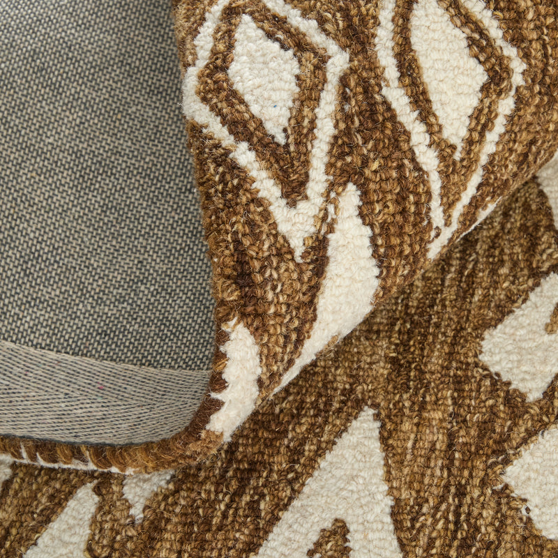 Wallace Transitional Medallion, Brown/White