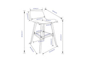 Addy - Counter Stool (Set of 2) - Distressed Brown