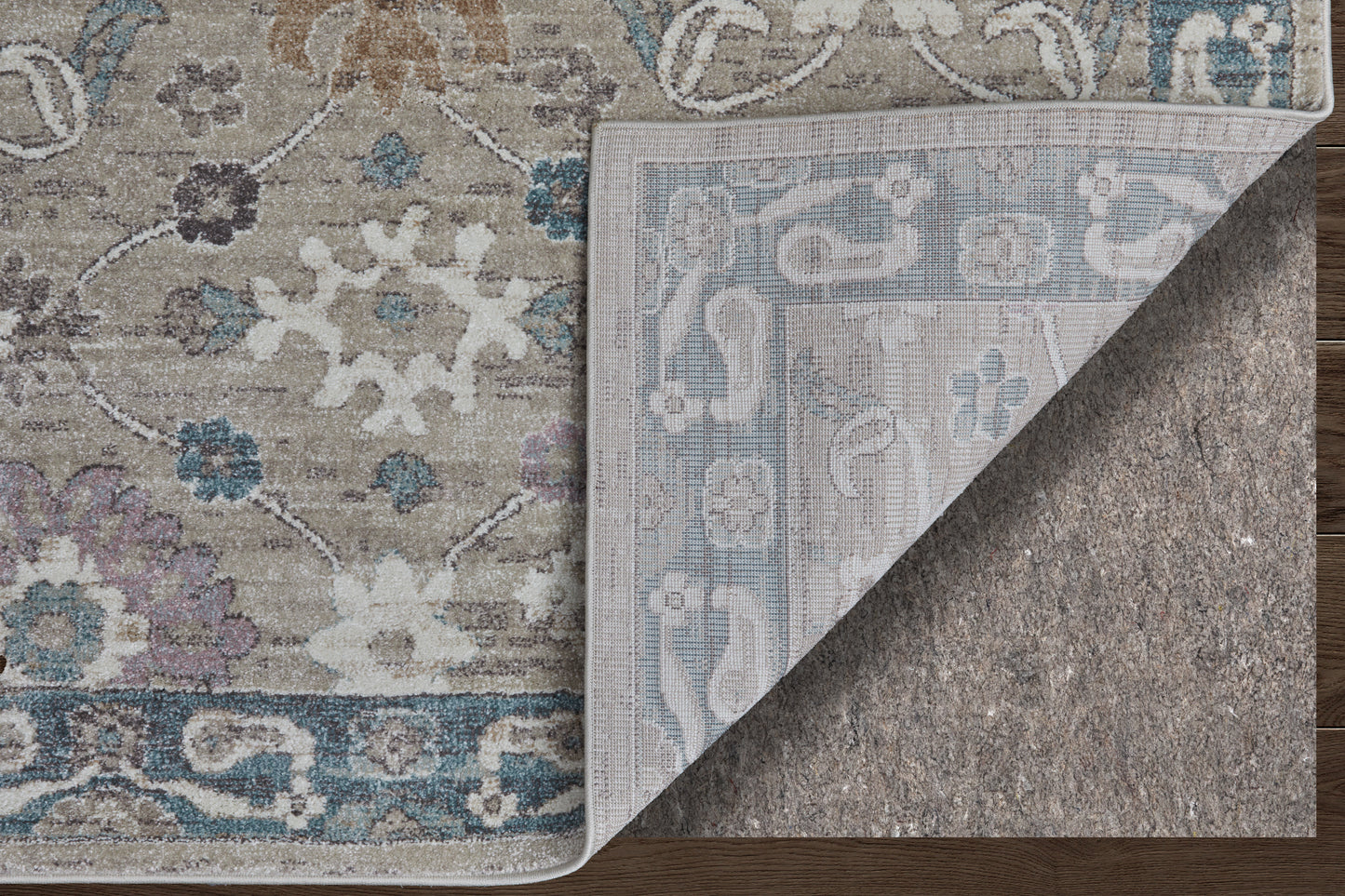 Dartmouth Transitional Floral & Botanical, Gray/Blue/Taupe
