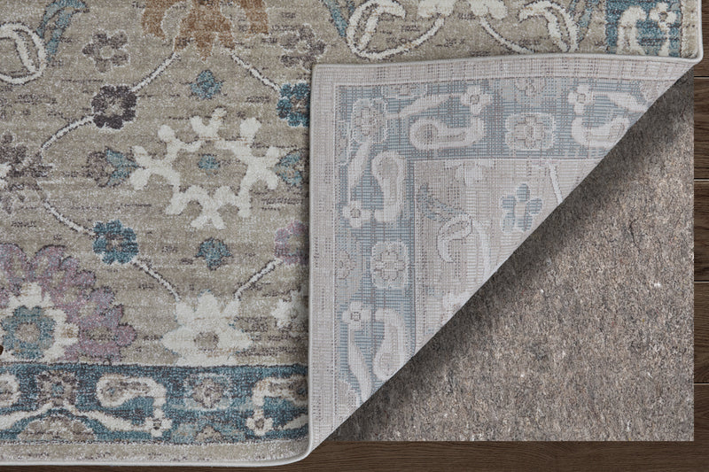 Dartmouth Transitional Floral & Botanical, Gray/Blue/Taupe