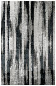 Micah Modern Abstract, Black/Silver/Gray