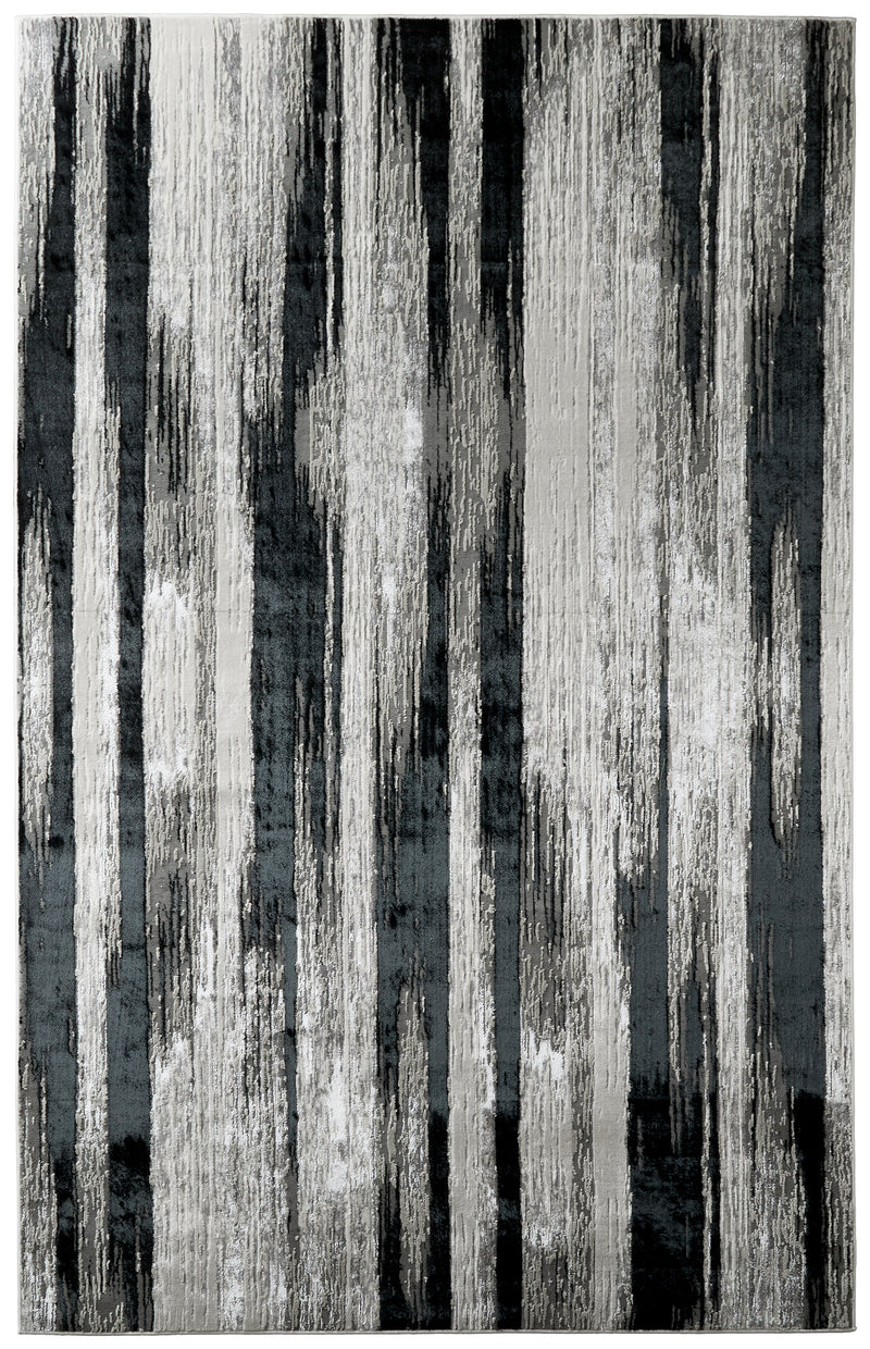 Micah Modern Abstract, Black/Silver/Gray