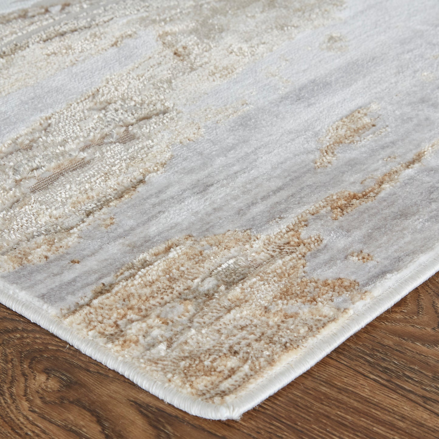 Laina Transitional Abstract, Tan/Ivory/Pink