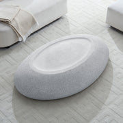 53.35''Fiberglass Elliptical Coffee Table for Living Room Vintage Table,Matte Rocks Table front of the Sofa, Irregular Center Table,No Need Assembly