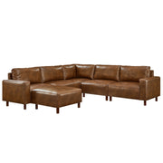 Modern Luxury Sectional Sofa Modular Couch Quality Upholstery Breathable PU Leather Couch Corner Sofa,Brown (This SKU=W1097S00266)
