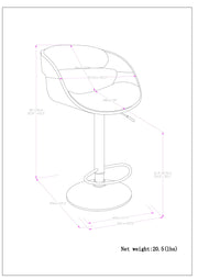 Archer - Adjustable Swivel Bar Stool - Black