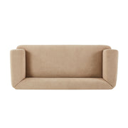 Flow 79 in. Modern Upholstered Velvet Sofa Elegant Curved Couch with Comfortable Seating for Living Room,Nomad