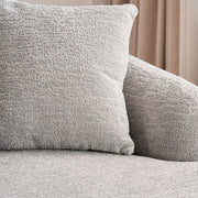 Boneless L-Shape Sectional Sofa with Curved Chaise,Grey Modular Chenille Compression Couch,30D High-Density Foam,Minimalist Modular Couches Sleeper for Living Room Bedroom Apartment Lounge.