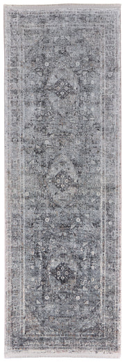 Sarrant Transitional Medallion, Gray/Silver/Ivory