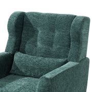 Modern Accent Chair, Arm Chairs For Living Room, Upholstered Mordern Armchair, Comfy Soft Padded Lounge Chair In Small Space, Bedroom, With Pillow, Solid Wood Leg