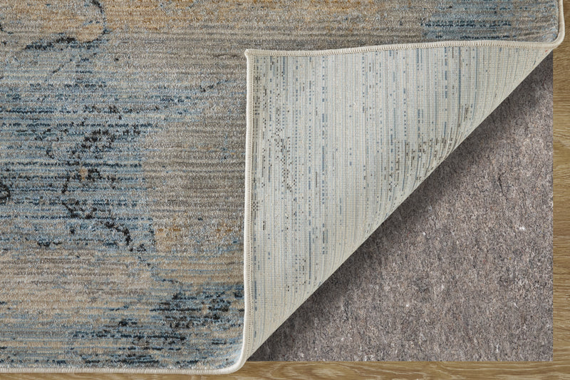 Sonora Modern Abstract, Blue/Ivory/Tan