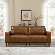 Big Loveseat for Living Room,Apartment,Upholstered Breathable Faux Leather PU Couch,Loveseat Brown (This SKU=W1097S00254)