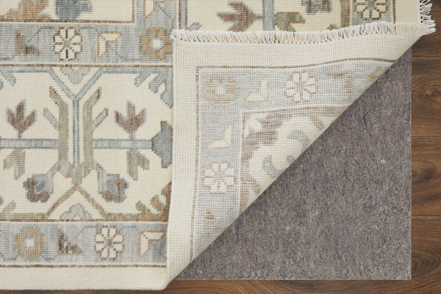 Karina Transitional Floral & Botanical, Ivory/Gray/Brown