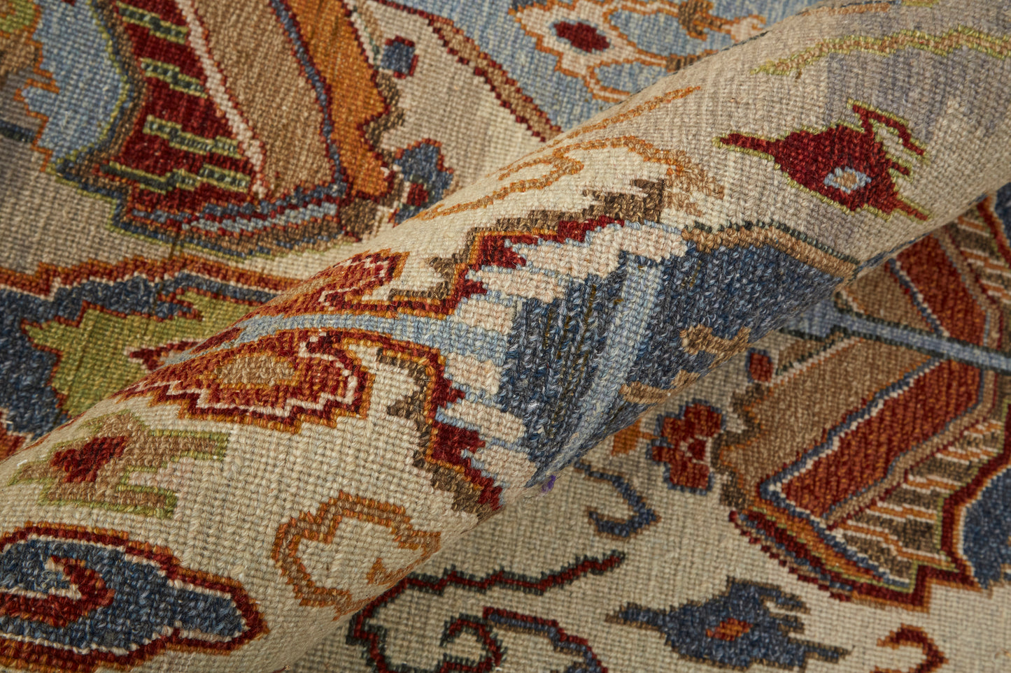 Leylan Transitional Ikat, Tan/Ivory/Orange