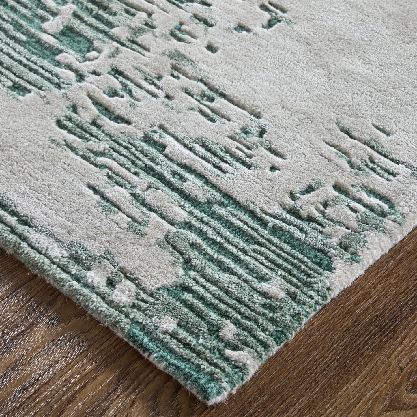 Zarah Modern Abstract, Green/White