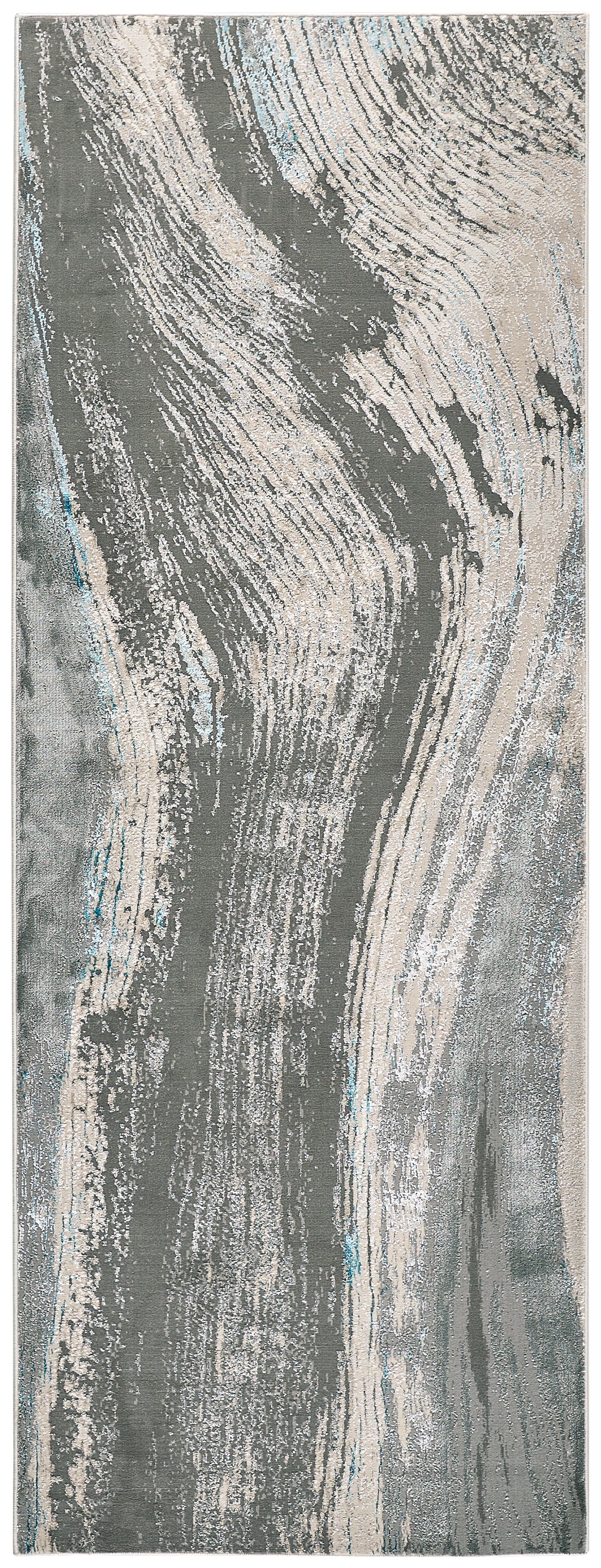 Azure Modern Abstract, Gray/Ivory/Blue