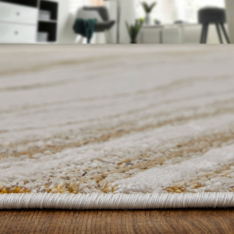 Aura Modern Abstract, Ivory/Taupe/Gold