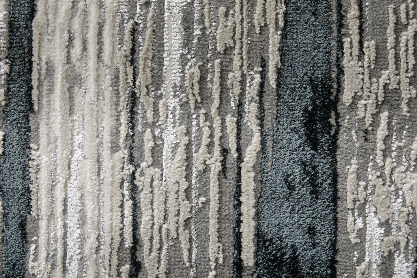 Micah Modern Abstract, Black/Silver/Gray