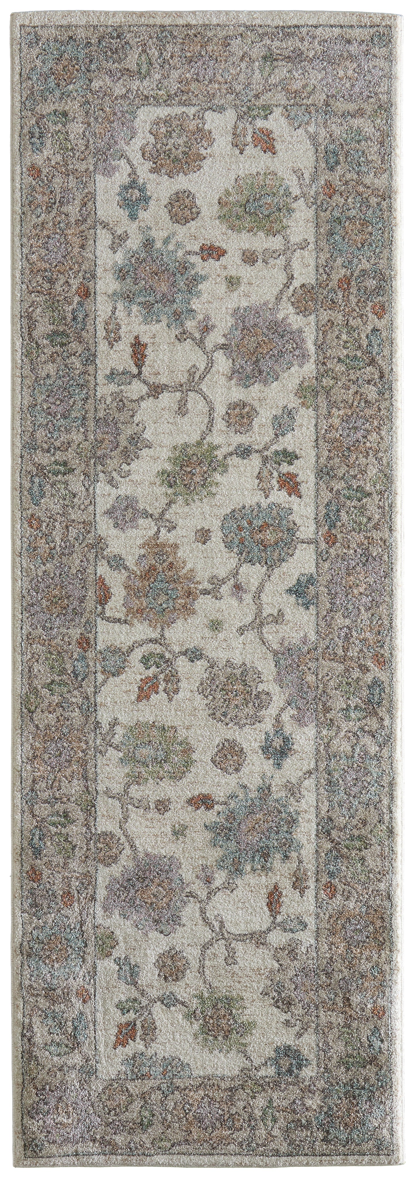 Dartmouth Transitional Floral & Botanical, Ivory/Brown/Blue